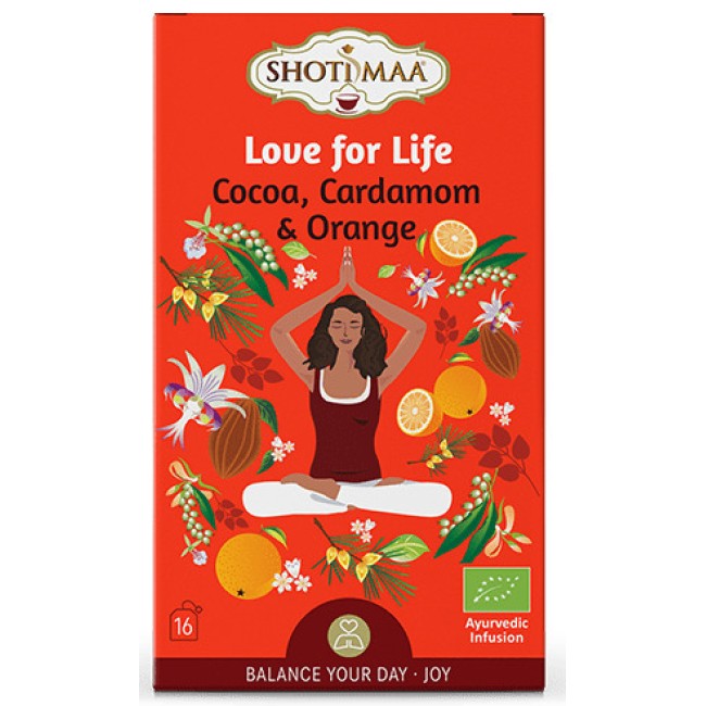 Ceai Shotimaa Balance Your Day - Love for Life - cacao, cardamom si portocala bio 16dz