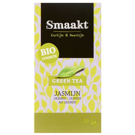 Ceai verde cu iasomie bio 20 plicuri Smaakt Ceai verde cu iasomie bio 20 plicuri Smaakt