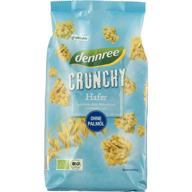 Cereale crunchy cu ovaz bio 750g Dennree Cereale crunchy cu ovaz bio 750g Dennree