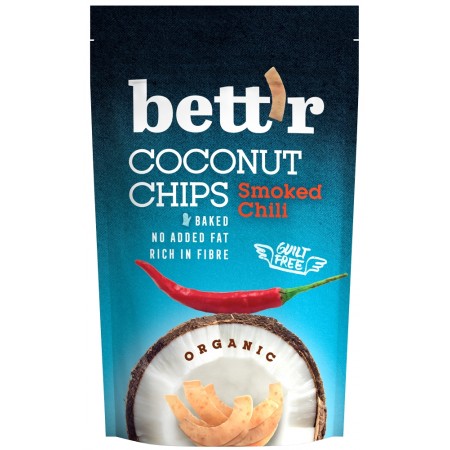 Chips de cocos cu chilli eco 70g BETTR Chips de cocos cu chilli eco 70g BETTR