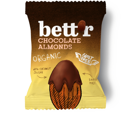 Migdale invelite in ciocolata eco 40g Bettr Migdale invelite in ciocolata eco 40g Bettr