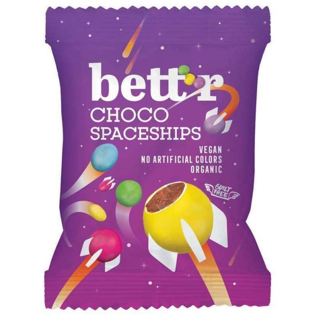 Choco spaceships bio 70g Bettr Choco spaceships bio 70g Bettr