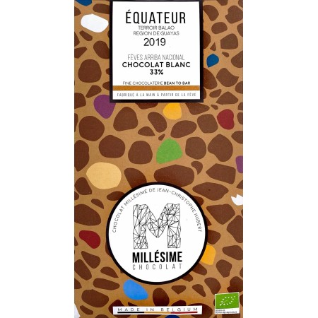 Ciocolata alba belgiana, artizanala, Equateur, eco 70g, Millesime Ciocolata alba belgiana, artizanala, Equateur, eco 70g, Millesime