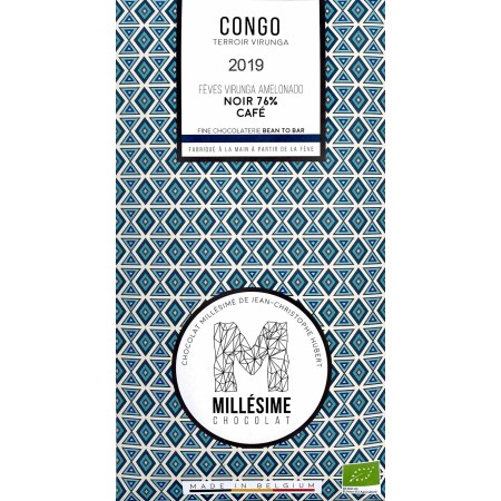 Ciocolata belgiana artizanala cu cafea, Congo, eco 70g, Millesime Ciocolata belgiana artizanala cu cafea, Congo, eco 70g, Millesime
