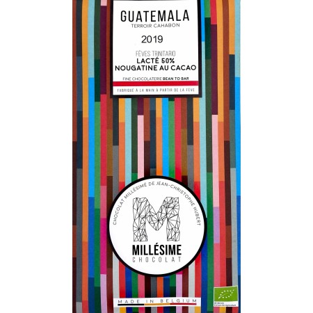 Ciocolata belgiana cu umplutura de cacao, artizanala, Guatemala, eco 70g, Millesime Ciocolata belgiana cu umplutura de cacao, artizanala, Guatemala, eco 70g, Millesime