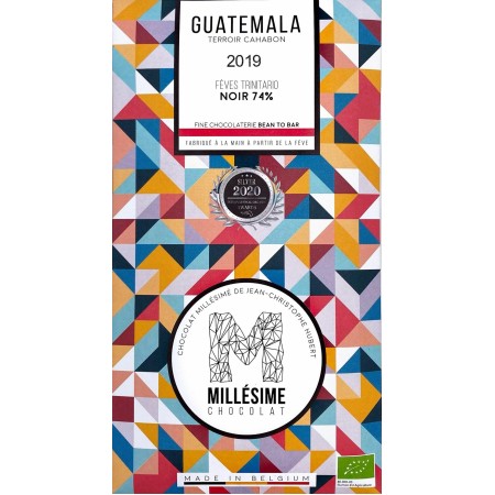 Ciocolata neagra 74% belgiana, artizanala, Guatemala, eco 70g, Millesime Ciocolata neagra 74% belgiana, artizanala, Guatemala, eco 70g, Millesime
