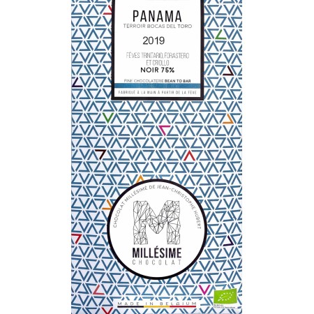 Ciocolata neagra 75% belgiana, artizanala, Panama, eco 70g, Millesime Ciocolata neagra 75% belgiana, artizanala, Panama, eco 70g, Millesime