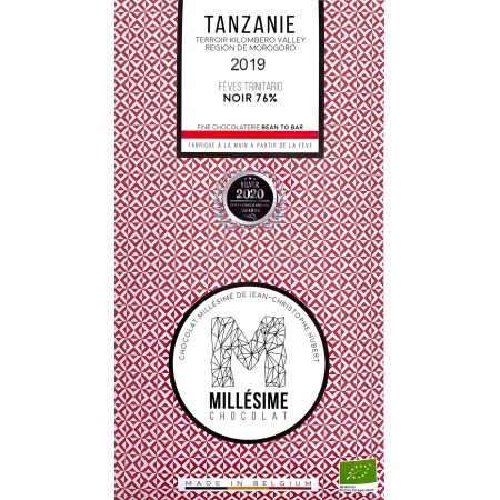 Ciocolata neagra 76% belgiana, artizanala, Tanzanie, eco 70g, Millesime Ciocolata neagra 76% belgiana, artizanala, Tanzanie, eco 70g, Millesime