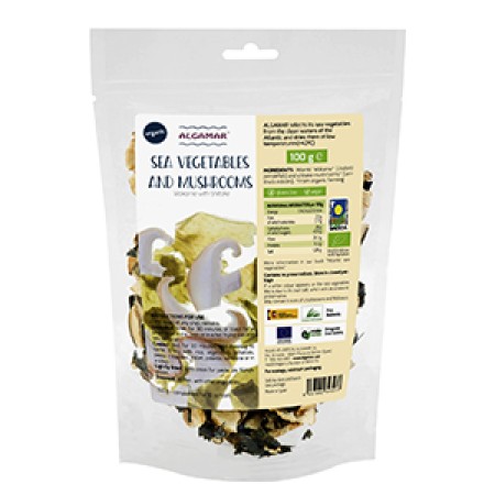 Alge marine cu ciuperci shiitake bio 100g Algamar Alge marine cu ciuperci shiitake bio 100g Algamar