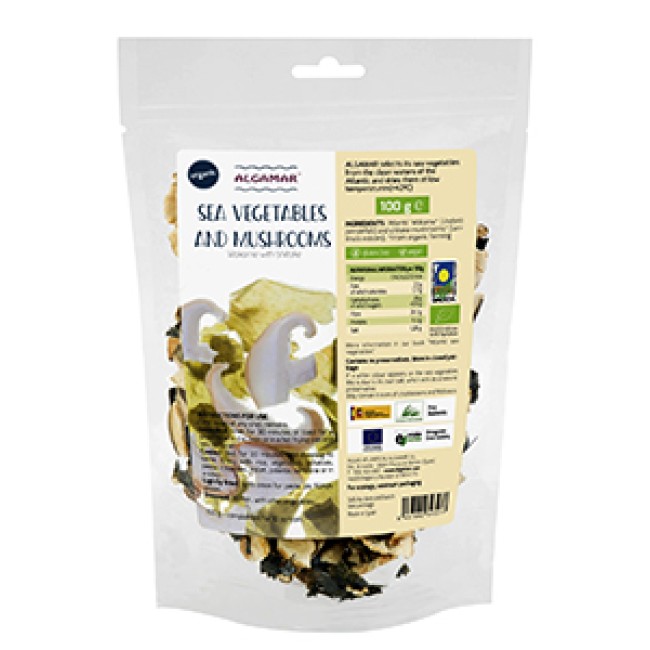 Alge marine cu ciuperci shiitake bio 100g Algamar