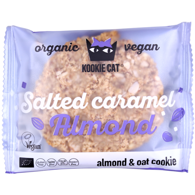 Cookie cu migdale si caramel sarat, fara gluten, eco 50g Cookie cu migdale si caramel sarat, fara gluten, eco 50g