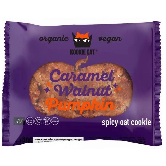 Cookie cu caramel, nuci si dovleac, fara gluten, eco 50g Cookie cu caramel, nuci si dovleac, fara gluten, eco 50g