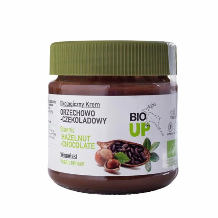 Crema tartinabila de ciocolata cu alune de padure bio 190g Super Fudgio Crema tartinabila de ciocolata cu alune de padure bio 190g Super Fudgio