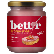 Crema tartinabila de caju si capsuni bio 250g Bettr fara zahar adaugat