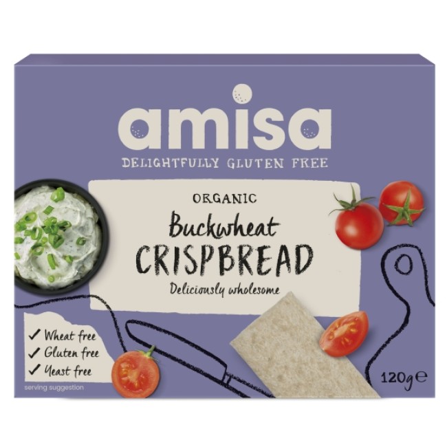 Crispbread (painici) din hrisca integrala fara gluten bio 120g Amisa