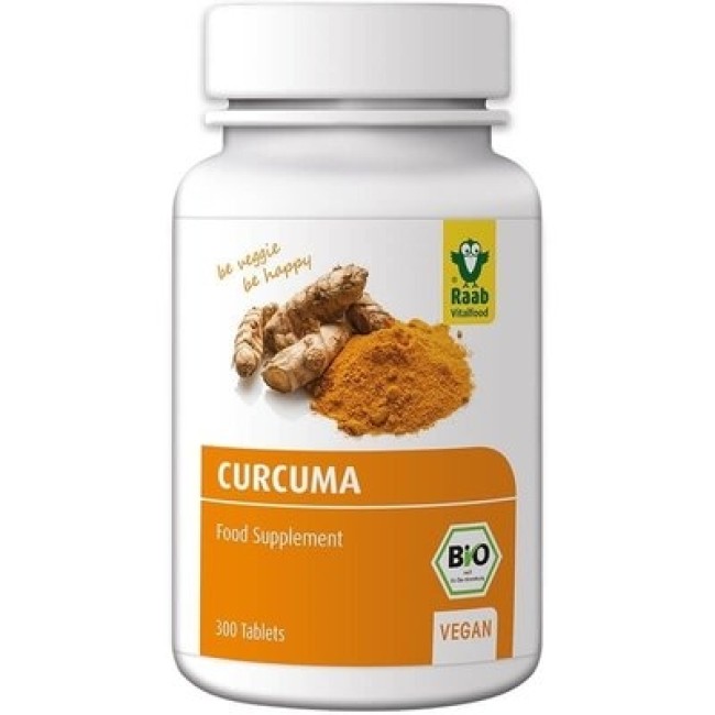 Turmeric (curcuma) bio 300mg, 300 tablete vegane RAAB