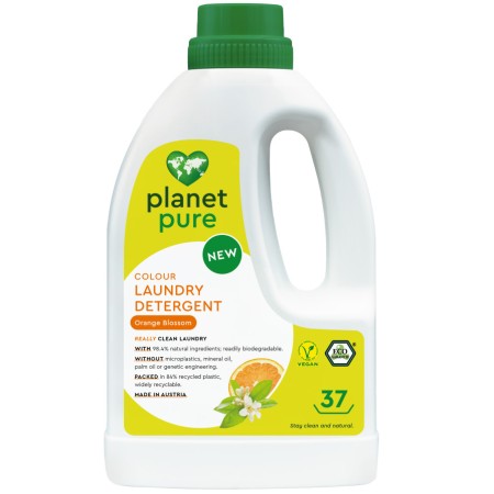 Detergent bio pentru rufe colorate - flori de portocal - 1.48 litri, Planet Pure Detergent bio pentru rufe colorate - flori de portocal - 1.48 litri, Planet Pure