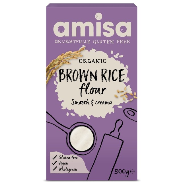 Faina de orez brun fara gluten eco 500g AMISA