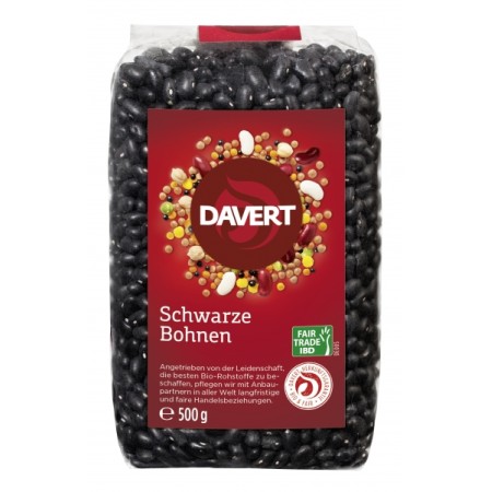 Fasole neagra bio 500g, Fairtrade, DAVERT Fasole neagra bio 500g, Fairtrade, DAVERT