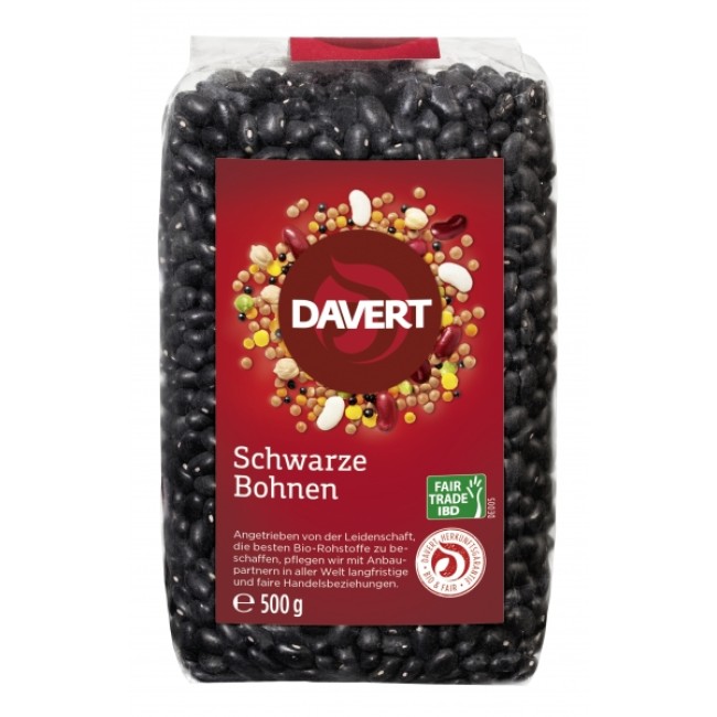 Fasole neagra bio 500g, Fairtrade, DAVERT