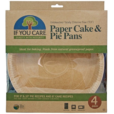 Forme de copt rotunde pentru tarte, din hartie nealbita, fara clor, 4 buc., If You Care Forme de copt rotunde pentru tarte, din hartie nealbita, fara clor, 4 buc., If You Care