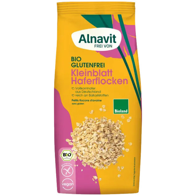 Fulgi de ovaz fini fara gluten bio 450g Alnavit Fulgi de ovaz fini fara gluten bio 450g Alnavit