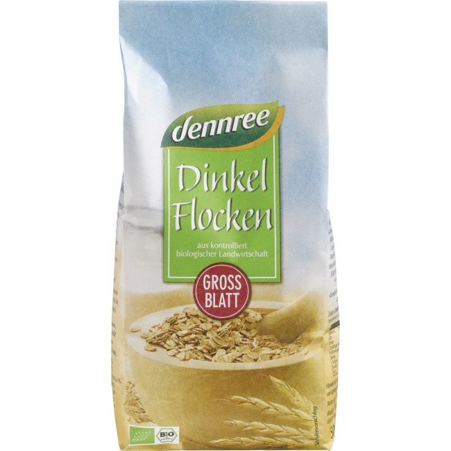 Fulgi de spelta mari bio 500g Dennree Fulgi de spelta mari bio 500g Dennree