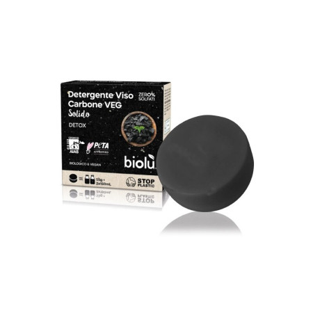 Gel de curatare solid pentru fata cu carbune activ ecologic 55g Biolu
