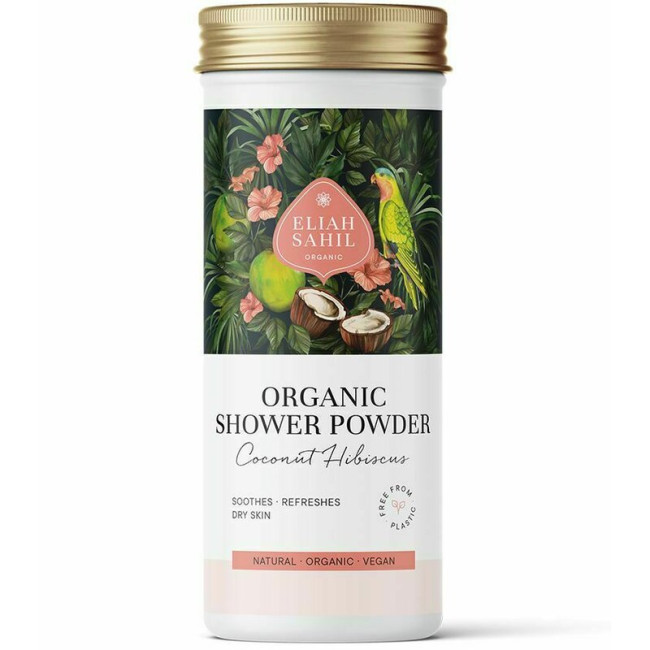 Gel de dus pudra cu cocos si hibiscus ecologic 90g Eliah Sahil