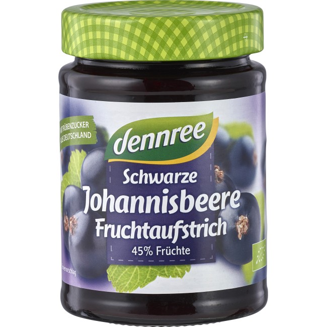 Gem de coacaze negre bio 340g Dennree