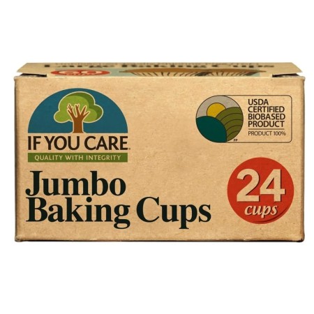 Hartie de copt briose nealbita, fara clor, compostabila, 24 buc., JUMBO, If You Care Hartie de copt briose nealbita, fara clor, compostabila, 24 buc., JUMBO, If You Care