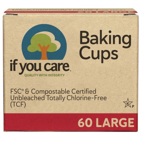 Hartie de copt briose nealbita, fara clor, compostabila, 60 buc., LARGE, If You Care Hartie de copt briose nealbita, fara clor, compostabila, 60 buc., LARGE, If You Care