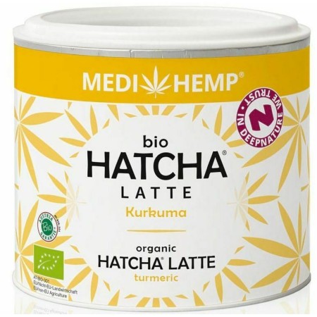 Hatcha latte cu turmeric, bio, 45g Medihemp Hatcha latte cu turmeric, bio, 45g Medihemp