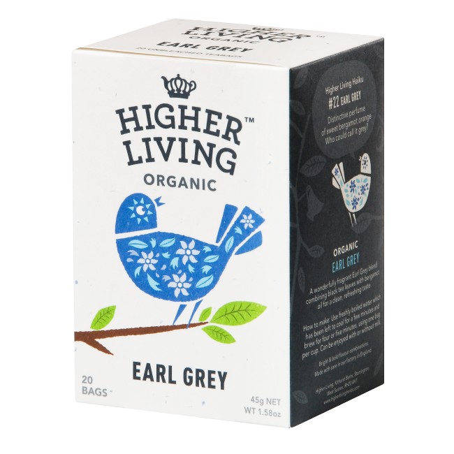 Ceai EARL GREY eco, 20 plicuri, Higher Living