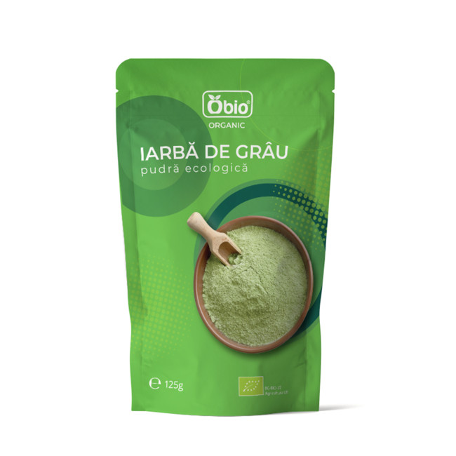 Iarba de grau pulbere eco 125g Obio