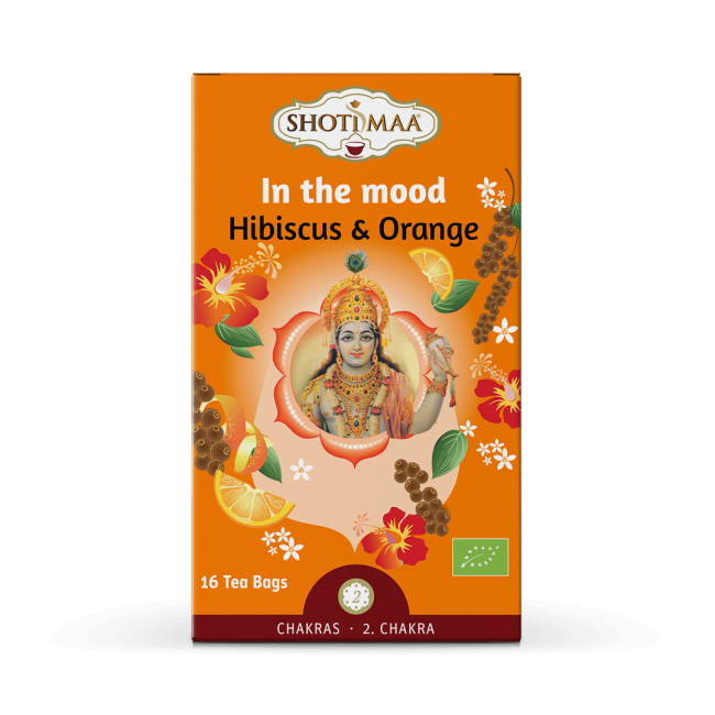 Ceai Shotimaa Chakras - In The Mood - hibiscus si portocale bio 16dz