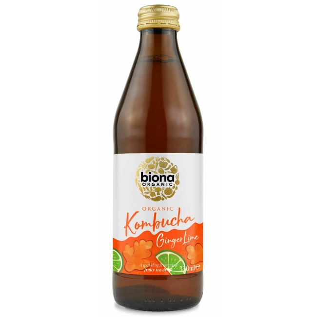 Kombucha cu ghimbir si lime bio 330ml Biona