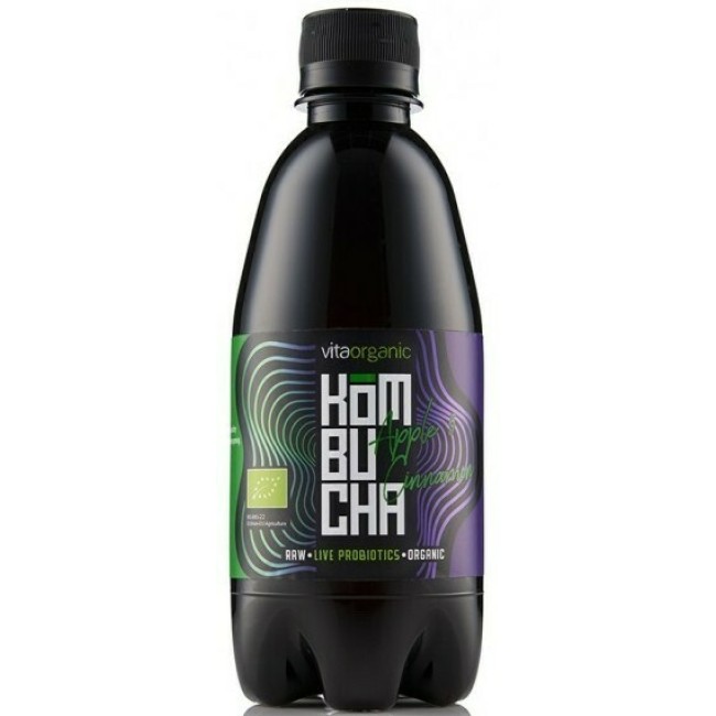 Kombucha cu mere si scortisoara bio 330 ml Vita Organic Kombucha cu mere si scortisoara bio 330 ml Vita Organic