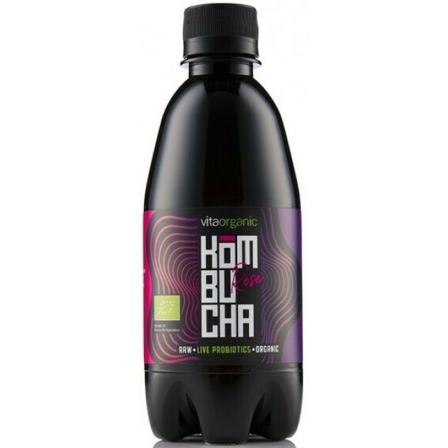 Kombucha cu trandafiri bio 330 ml Vita Organic Kombucha cu trandafiri bio 330 ml Vita Organic