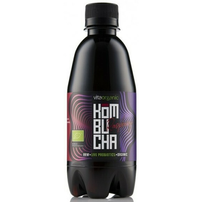 Kombucha cu zmeura bio 330 ml Vita Organic Kombucha cu zmeura bio 330 ml Vita Organic