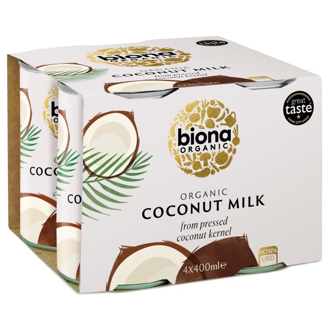 Lapte de cocos bio 4 pack 4 x 400ml, Biona