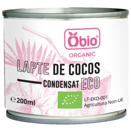 Lapte de cocos condensat bio 200ml Obio