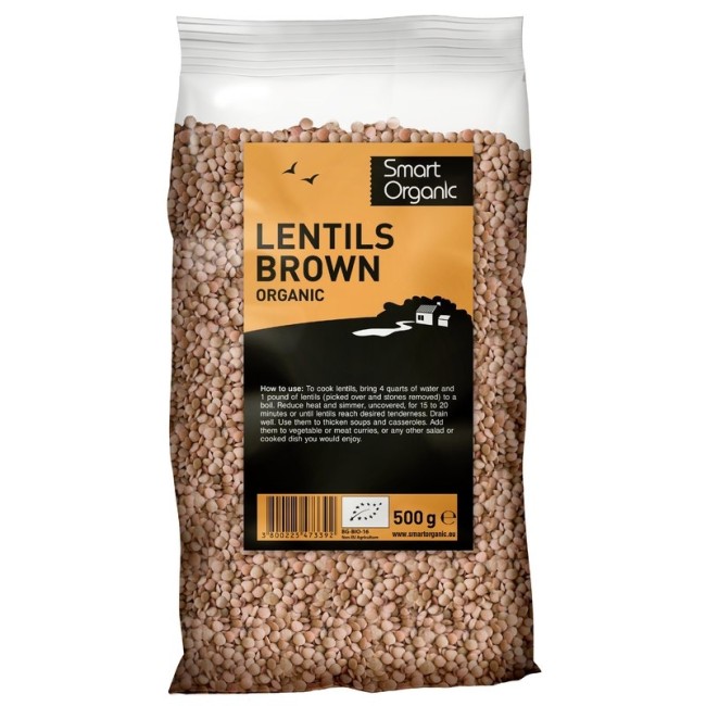 Linte maro eco 500g Smart Organic