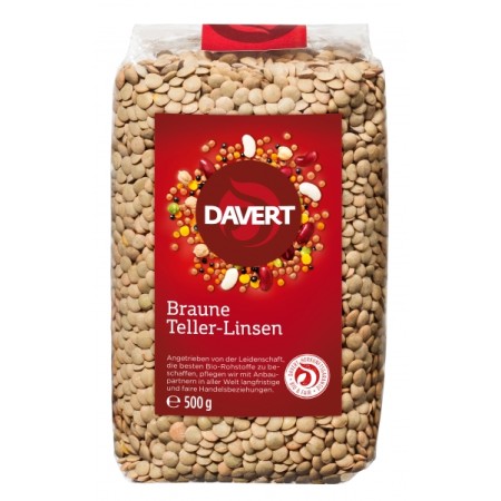 Linte maro bio 500g DAVERT Linte maro bio 500g DAVERT
