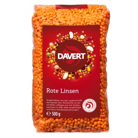 Linte rosie bio 500g DAVERT Linte rosie bio 500g DAVERT