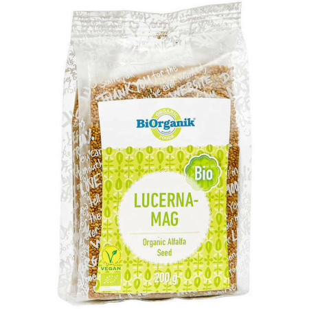 Lucerna (alfalfa) seminte pentru germinat bio 200g Biorganik Lucerna (alfalfa) seminte pentru germinat bio 200g Biorganik