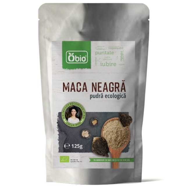 Maca neagra pudra eco 125g Obio