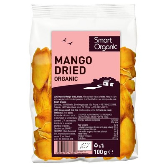 Mango uscat felii eco 100g Smart Organic