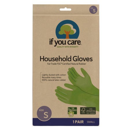 Manusi din cauciuc natural, uz casnic, marimea S, If You Care Manusi din cauciuc natural, uz casnic, marimea S, If You Care