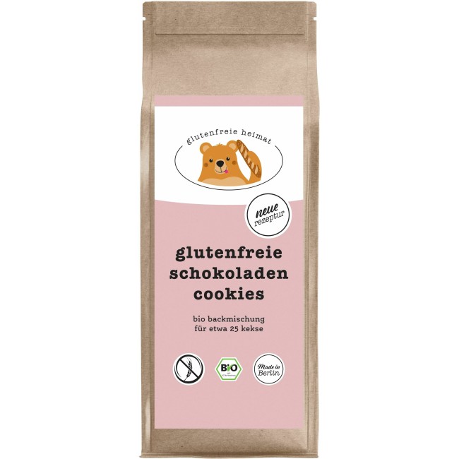 Mix bio pentru fursecuri cu ciocolata, fara gluten, 200 g - Glutenfreie Heimat